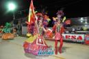Desfile de las comparsas de la "B" en la segunda noche de corsos oficiales